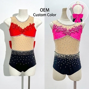 Leotardo de Gimnasia con Cristales de Imitación, Traje Profesional para Danza Jazz Contemporánea, Disfraz de Competición para Niñas - Product Image 2