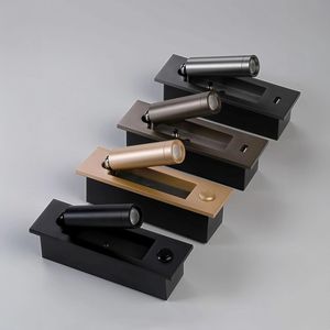 Lámpara de Pared Empotrada Moderna |   Lámpara de Noche de Aluminio con Rotación de 360° Cabezal Giratorio para Hotel y Hogar - Product Image 5
