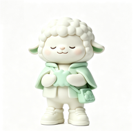 Figurine d'art de collection personnalisée en forme de mouton, statue de dessin animé en PVC et ABS, fabrication OEM en Chine, figurine personnalisée pour la vente en gros de produits de marque