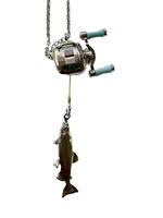 Mini moulinet de pêche en forme de pendentif collier