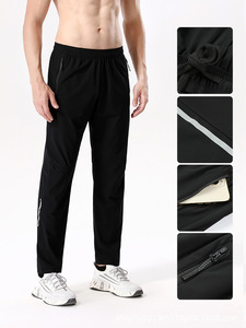 <span class=keywords><strong>Pantaloni</strong></span> Casual Estivi Leggeri in Lana Pettinata Traspiranti ad Asciugatura Rapida da Uomo e <span class=keywords><strong>Donna</strong></span> con Logo a Lettere Decorative, Vestibilità Dritta - Product Image 4