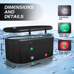 Baignoire <span class=keywords><strong>gonflable</strong></span> portable de haute qualité pour <span class=keywords><strong>spa</strong></span> extérieur, bain chaud et froid, avec logo imprimé, pour la récupération des athlètes, type de <span class=keywords><strong>couverture</strong></span> - Product Image 2