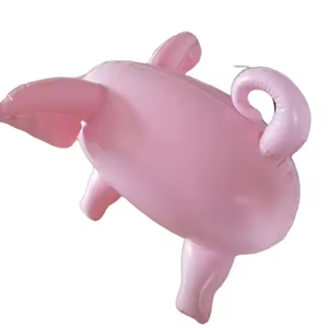 Waterhan Bestseller: Piccolo Giocattolo Gonfiabile Interattivo in PVC a Forma di Maialino Bianco e Blu, Pieghevole e Impermeabile, per Bambini - Product Image 3