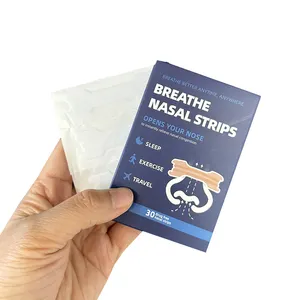 Adesivo nasal para dormir, melhor respiração, melhor respiração, tira nasal descartável de plástico transparente para dormir
