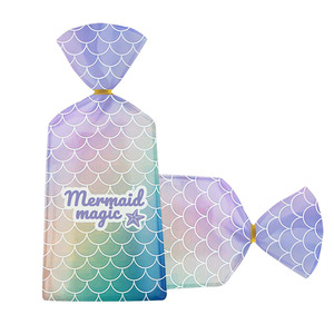 Xieli Vietnam petite sirène <span class=keywords><strong>violoncelle</strong></span> Cellophane cadeau fête faveur sac avec attaches torsadées pour sirène thème fête décoration - Product Image 4