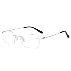 Lunettes de lecture ultralégères à monture semi-titane pour hommes, lentille PC anti-lumière bleue, haute définition, légères et confortables, 8161 - Product Image 2