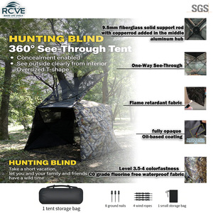 Heavy Duty Hunting Blind with Silent Zipper, 4-Person Capacity, Waterproof Camo Tent for Outdoor Hunting, Bird <strong>Watching</strong> - Product Image 2