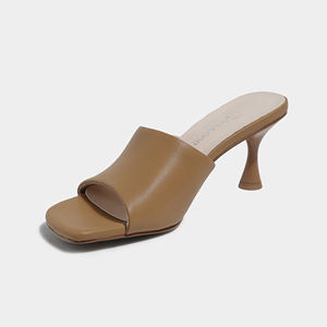 Хит продаж, летние сандалии с котенком и каблуком, обувь из верблюжьей кожи с квадратным носком на каблуке - Product Image 3