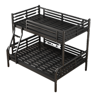 Lit superposé double en métal de haute qualité, taille Queen, personnalisé, design silencieux, pour dortoir scolaire, chambre d'enfants, adultes