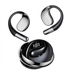 Écouteurs Traducteurs IA Q93 avec Boîtier de Charge Rotatif à 360°, Écouteurs Sportifs à Crochet d'Oreille, Affichage Numérique, ANC, Étanchéité <span class=keywords><strong>IPX6</strong></span> - Product Image 1