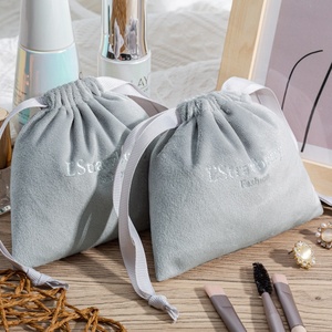 Petits sacs à cordon en velours <span class=keywords><strong>rose</strong></span> imprimés de haute qualité pour pochette cadeau avec pochette en velours ruban pour <span class=keywords><strong>parfum</strong></span> - Product Image 2