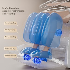 Lujo moderno ocio estilo cero gravedad calefacción cuero masajeador de pies portátil plegable <span class=keywords><strong>Shiatsu</strong></span> cuerpo pierna masaje silla - Product Image 4