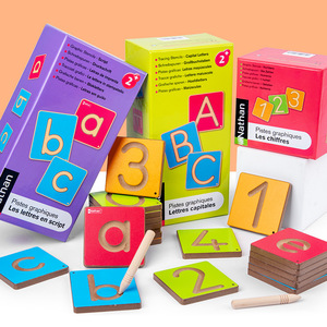 Bambini Giocattoli Educativi di Legno Scanalato Bordo <span class=keywords><strong>Calligrafia</strong></span> di Apprendimento Alfabeto Inglese Geometria Montessori Giocattoli Regali - Product Image 2