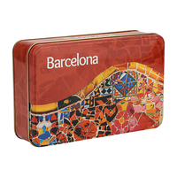 Usine Logo Personnalisé Rectangulaire Emballage Alimentaire Collations Biscuits Bonbons Gâteaux Boîte En Métal Cadeau En Étain