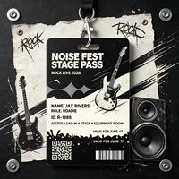 Tarjeta de Identificación Personalizada para Personal de Conciertos, Impresa en PVC Mate Ecológico, Diseño Personalizado para Festivales de Música, Tarjeta de Identificación para Personal de Espectáculos en Vivo
