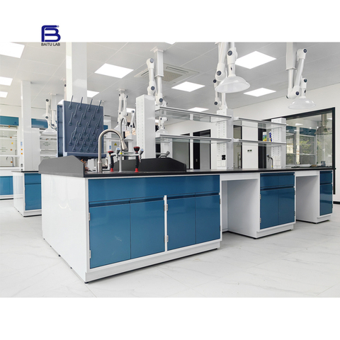 Factory Custom Laboratory Table Wood Steel Workbench Chemical Resistant Lab Top Work Bench Furniture