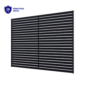 Cerca de Privacidad de Aluminio Negro Fácil de Ensamblar Paneles de Listones Horizontales sin Excavar para Aplicaciones de Seguridad - Product Image 2