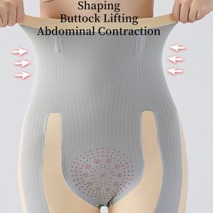 Culotte <span class=keywords><strong>gainante</strong></span> post-partum sans couture, effet ventre plat, avec logo personnalisé, contrôle du corps - Product Image 2