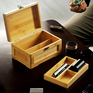 Wooden <b>Jewelry</b> <b>Box</b> Rectangle Solid Wood Storage <b>Box</b> <b>With</b> <b>Lock</b> Simple Style For Gift Packaging - Product Image 2