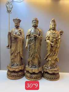 Ensemble de statues vietnamiennes en bois d'agar Tok Agarwood « Tam The Phat » (Bouddhas des Trois Époques) – Haute définition, parfum doux et délicat - Product Image 4