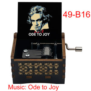 Oda a la Alegría Cajas de música de madera Handed <span class=keywords><strong>Ode</strong></span> an Die Freude Tema musical Movimiento DIY Fiesta de cumpleaños Recuerdos Regalo - Product Image 4