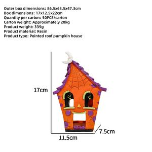 Usmilepet เรซิ่นของตกแต่งตู้<span class=keywords><strong>ปลา</strong></span>ตู้ปลาตู้ปลารูปต้นฟักทองกุ้งบ้านที่พักสำหรับวันฮาโลวีน - Product Image 6