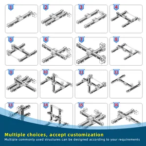 Hiệu quả cao tùy chỉnh đột quỵ 50-3900mm đa trục XYZ đa trục CNC vành đai chuyển động tuyến tính mô-đun