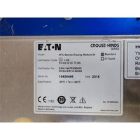 MODULE D'AFFICHAGE GECMA 24'' SIRA 14ATEX5063X SÉRIE CROUSE-HINDS - PIÈCES