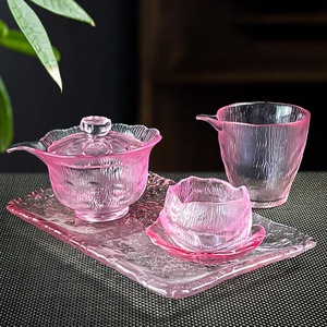 <span class=keywords><strong>Set</strong></span> di <span class=keywords><strong>Tazze</strong></span> <span class=keywords><strong>da</strong></span> Tè in Vetro Rosa <span class=keywords><strong>con</strong></span> Piattini, Design Nordico Semplice, Idea Regalo - Product Image 1