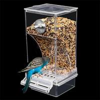Mangeoires automatiques pour oiseaux Qbellpet, mangeoire et abreuvoir pour perroquets, récipient à graines en acrylique, accessoires de cage pour petits et moyens oiseaux