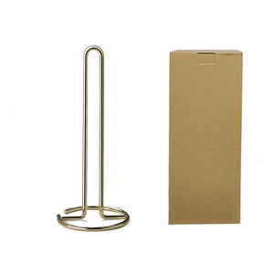 Support de papier toilette et essuie-tout doré, nouveau style, personnalisé pour la vente en gros, pour rouleaux de cuisine et de toilette - Product Image 2
