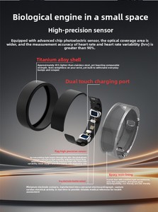 Anneau intelligent léger en alliage de titane pour hommes, moniteur de santé pour la natation, les sports et la remise en forme, longue durée de vie de la batterie, sans frais d'abonnement - Product Image 2