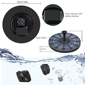Mini Floating Water <strong>Fountains</strong> Round Punp <strong>Garden</strong> Decoration <strong>Solar</strong> <strong>Fountain</strong> - Product Image 3