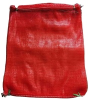 GRS 50*80cm Filet d'emballage vide en plastique rouge PE avec cordon de serrage pour fruits et légumes Sacs en filet Bois de chauffage Pomme de terre Ail Oignon Autres produits