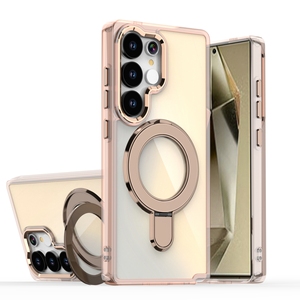 Funda de teléfono con soporte magnético amarillo Anti Color láser, funda de teléfono con protección a prueba de golpes para <span class=keywords><strong>Samsung</strong></span> <span class=keywords><strong>Galaxy</strong></span> S25 24 <span class=keywords><strong>22</strong></span> 21 Ultra - Product Image 1