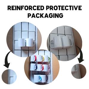 Tazas de Sublimación ZREGGUR para Diseños Personalizados, Tazas Blancas de 350 ml, 11 oz, Tazas de Cerámica Revestidas con Asas, Tazas de Café y Té para Sublimación - Product Image 4