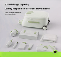 Valise-poussette 2-en-1 innovante pour enfants, valise rigide de 20 pouces avec siège pliable, équipement de voyage amovible