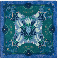 Tapis de Mahjong de Noël Festif Rose et Violet Luxueux, Motif Nœud Pastel et Étoiles, en Caoutchouc Anti-Salissures et Insonorisant pour Soirées de Jeu et Fêtes