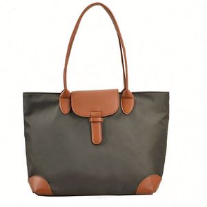 กระเป๋าผ้าแคนวาสสีพื้นเรียบง่าย สายสะพายไหล่สีพื้น ขนาดใหญ่ จุของได้เยอะ ปรับแต่งลวดลายได้ มีช่องใส่ของ - Product Image 2