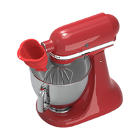Улучшенная силиконовая воронка для муки для миксера KitchenAid с удлиненным сливным каналом, складная, предотвращающая беспорядок, аксессуары для смешивания на кухне при выпечке и приготовлении пищи