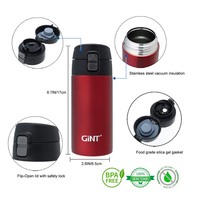Hogint — Thermos classique 350ml à main en acier inoxydable, petit bureau isolé, sous vide
