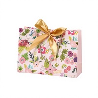 Sacs en papier blancs décoratifs de luxe avec poignées en ruban pour mariage, fête, promotion, logo personnalisé, matériaux recyclés, taille et couleur personnalisées