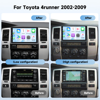 Podofo pour Toyota 4Runner 2002-2009 Autoradio Android 9 pouces 2 Din 4+64G Autoradio sans fil Carplay/Android Auto Canbus GPS WIFI