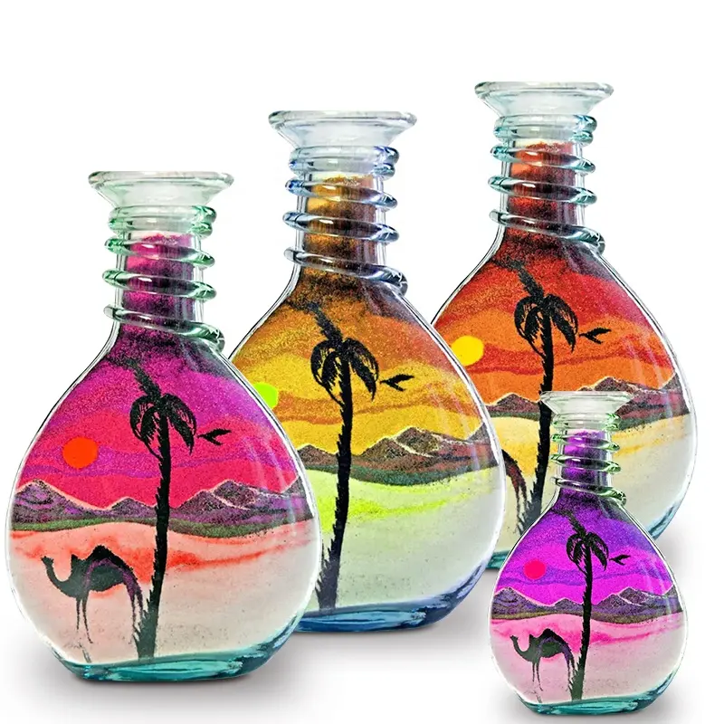 40ml, 150ml 350ml Factory Clear Glass Sand art vaso Glass Sand 240ml sand painting bottle