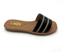 Nouveau design OEM logo personnalisé chaussures sandales plates pour dames été fabricant de pantoufles pour femmes