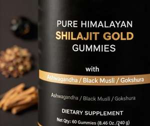 Gomitas Veganas de Shilajit Dorado de Marca Privada al por Mayor, 60 Unidades, Aumentan la Energía, Refuerzan el Sistema Inmunitario, Múltiples Minerales, Ácido Fúlvico - Product Image 2