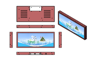 Siêu rộng <span class=keywords><strong>LCD</strong></span> màn hình cảm ứng thang máy màn hình tàu điện ngầm trung tâm mua sắm wayfinding cạnh quảng cáo Kệ hiển thị cho sử dụng ngoài trời - Product Image 3