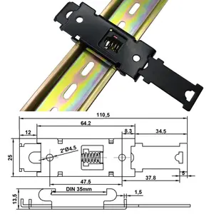 Distribution Box Guide Rail Buckle Guide Rail Installation Bracket Industrial 35mm Din Rail Mounting Clip