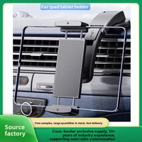 Support de tablette et de téléphone pour voiture, 15 pouces, extra-large, en plastique, à ventouse, rotation à 360 degrés, fixation sur grille d'aération, écran pliable