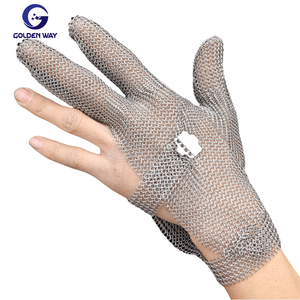 Gants de travail de sécurité pour boucher et cuisine, en maille de fil <span class=keywords><strong>d</strong></span>'acier inoxydable tissé, résistants aux coupures de niveau 9, durables et antirouille - Product Image 5